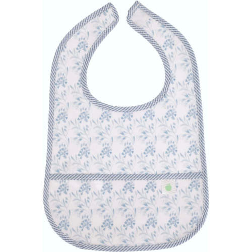 The Wipe It Bib, Navy Floral - Apple of My Isla Bibs | Maisonette