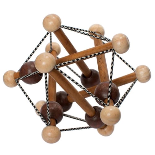 Skwish wooden baby rattle & teething toy