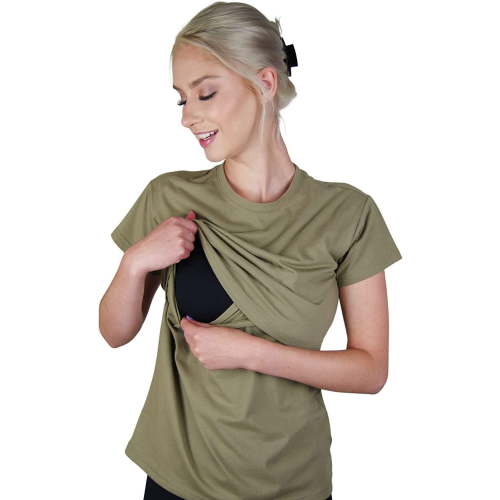 Miss Military Mom AFOCP Nursing Tops for Breastfeeding Maternity Clothes, Pregnant T-Shirt (Maternity)