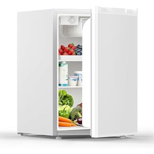 COWSAR 2.6 Cu.Ft Mini Fridge with Freezer for Bedroom Dorm, White