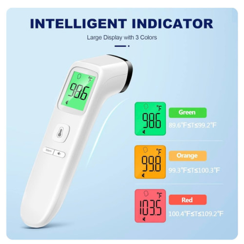No-Touch Thermometer for Adults and Kids, Accurate Digital Baby Thermometer, Fever Alarm & Silent Mode, 2 in 1 Forehead & Object Mode