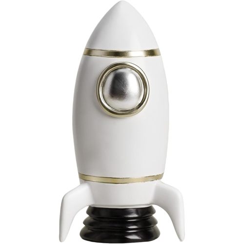 Gaolinci Rocket Ship Coin Bank, Money Box, Piggy Bank, Home Decoration, Space Theme Decorations