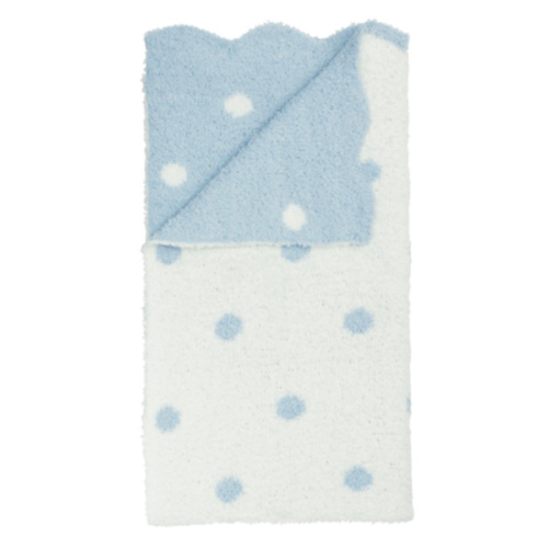 Blue Dot Chenille Throw Blanket | Soft Knit Comfort with Dual Pattern | Mud Pie