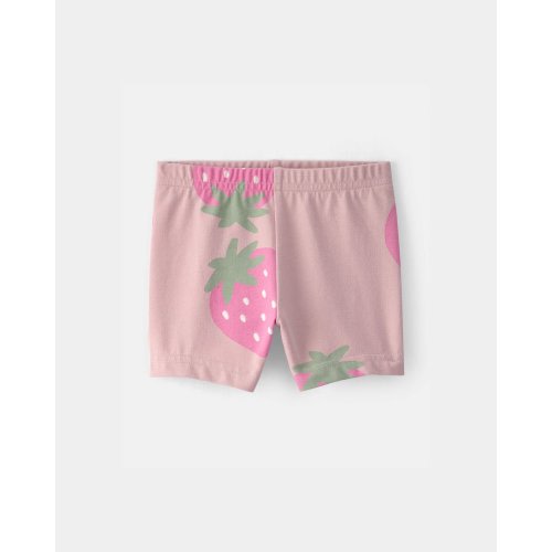 Baby Girl Strawberry Bike Shorts - Pink | Carter's