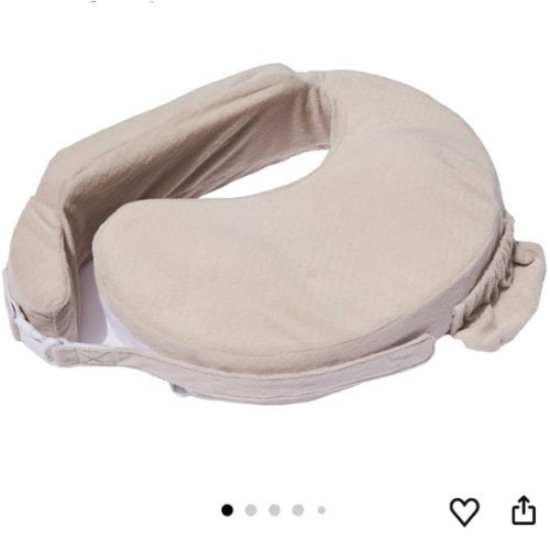 My Brest Friend Nursing Pillow - Deluxe - Enhanced Comfort w/Slipcover - Ergonomic Breastfeeding Pillow for Ultimate Support for Mom & Baby - Adjustable Pillow W/Handy Side Pocket, Soft Sand