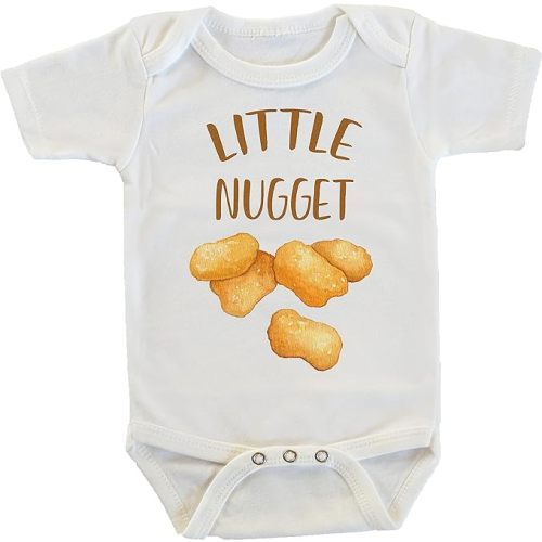 Witty and Bitty Little Nugget Food Meme Onesie/Bodysuit