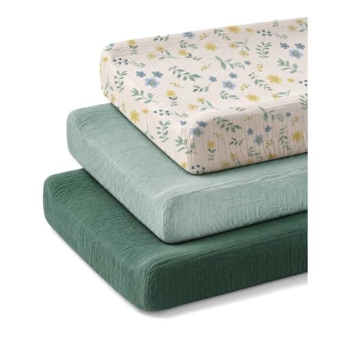 Changing Pad Covers 3 Pack, 32"x16" Muslin Baby Changing Table Pad Covers