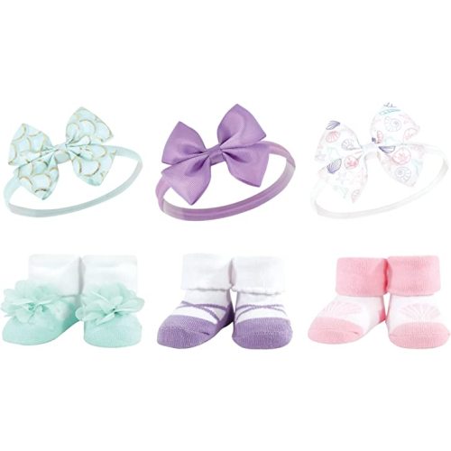 Hudson Baby Girl's Headband and Socks Giftset