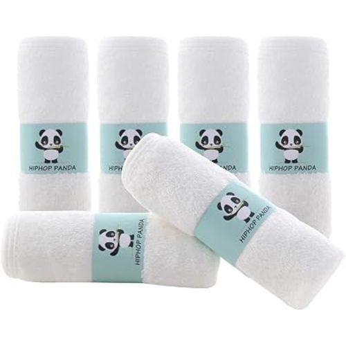 HIPHOP PANDA Ultra Soft Baby Washcloths, 2-Layer Absorbent Wash Cloths
