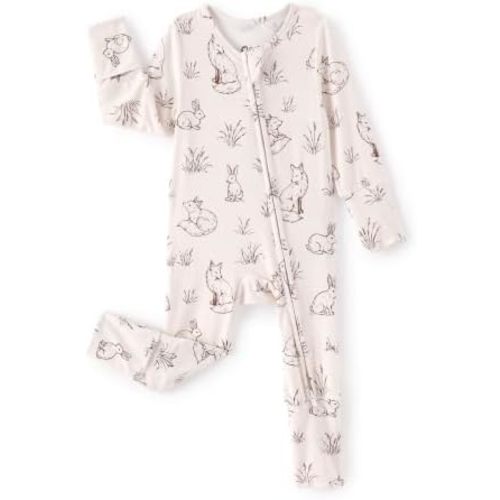 PATPAT Bamboo Viscose Baby Pajamas, Sleepers with 2-Way Zipper