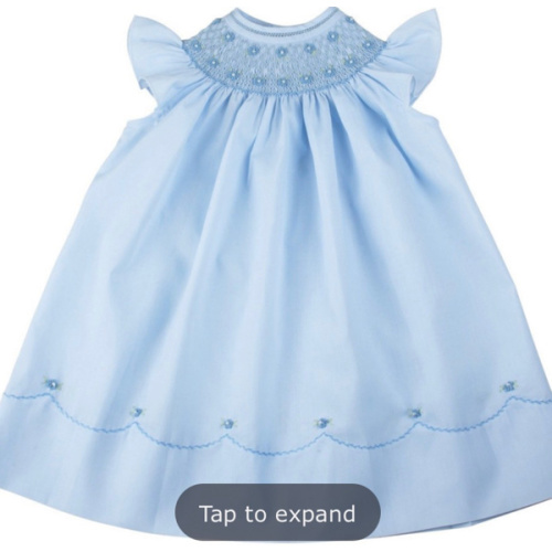 Pearl Flower Fly Sleeve Bishop Dress | Feltman Brothers