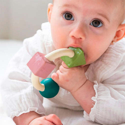 bauhaus teething ring / soft colors – willaby
