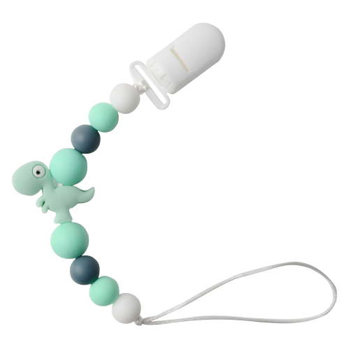 XIRQI Pacifier Clip,Cartoon Dinosaur Design Pacifier Holder,Multi-Purpose Compatibility Binky Clips