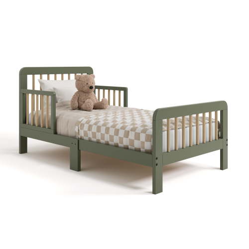 Storkcraft Pasadena Toddler Bed, Olive with Driftwood