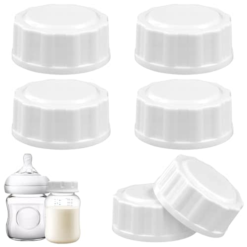 6pcs Travel Bottle Caps for Philips, Baby Bottle Caps | Bottle Lids Replacement, Baby Bottle Lids Compatible with Wide-Mouth Bottles