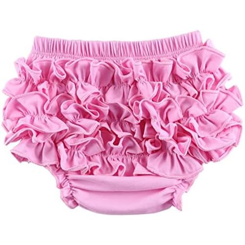 DOOVID Baby Bloomers Diaper Covers for Girls Ruffle Bloomers for Infant Girls Newborn Shorts Underwear