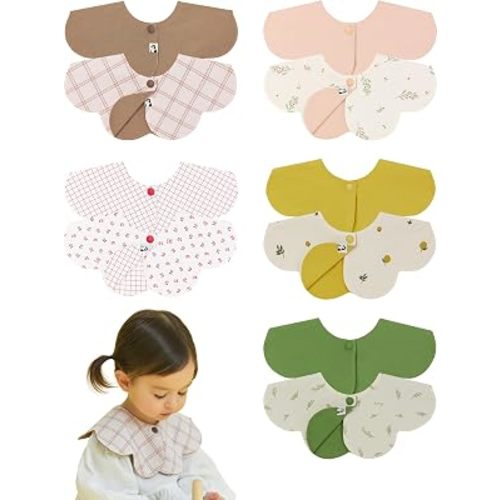 Konny Baby Bib 3/5/7-Pack Set, 360 ​​° Rotate, Soft and Absorbent Drooling for Toddler Boys Girls Baby Essentials