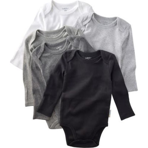 Blake Long Sleeve Organic Cotton Assorted 5-Pack Bodysuits, 12M