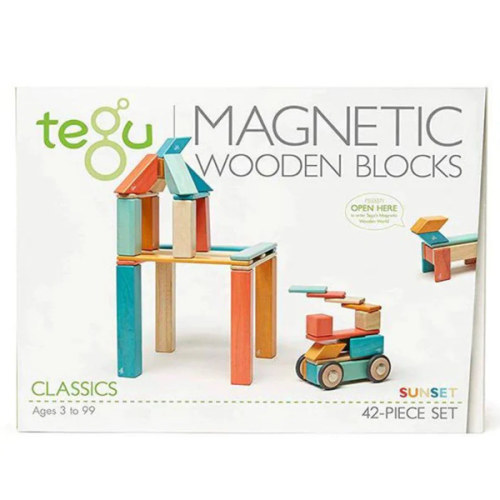 Magnetic wooden blocks