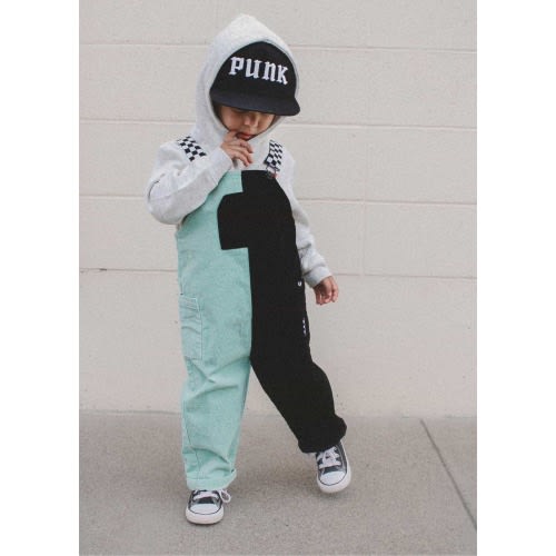 Colorblock Mint Overalls