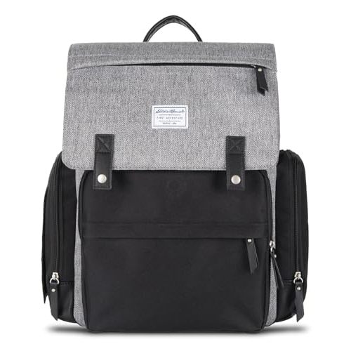 NOJO Eddie Bauer Cascade Sport Backpack Diaper Bag - Black, Gray