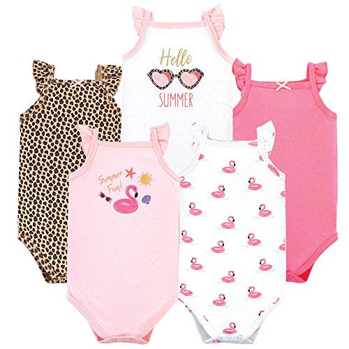 Hudson Baby Unisex Baby Cotton Sleeveless Bodysuits