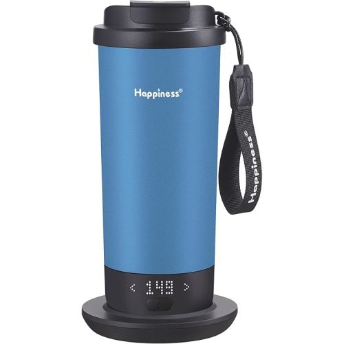Happiness Self-Heating Travel Mug 20oz,Smart Rechargeable Electric Temperature Control Heated Coffee Cup
