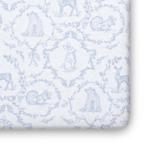 Woodland Organic Jersey Cotton Crib Sheet and Changing Pad Cover Set