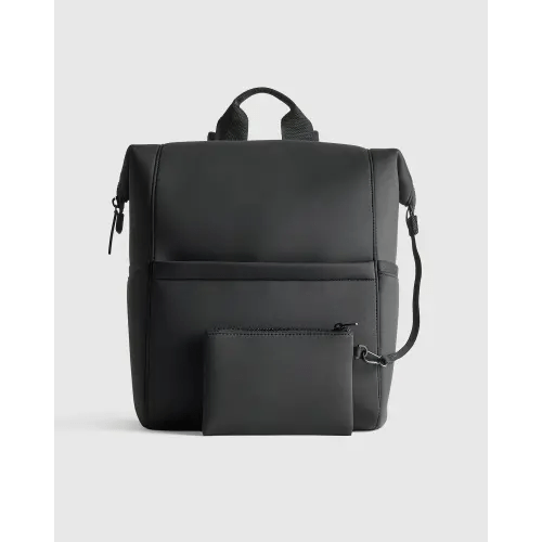 All-Day Neoprene Diaper Backpack in Black