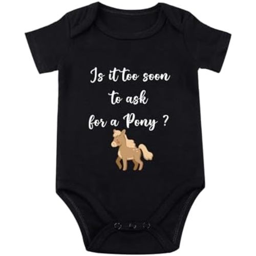 Western Baby Clothes Horse Baby Bodysuit Country Boy Clothes Pony Romper Unisex