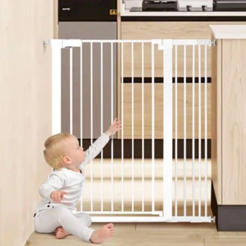 GOTGELIF Baby Safety Gate 42" Extra Tall 29.5-40.6" Wide Auto Close Pressure Mount Pet Gate White