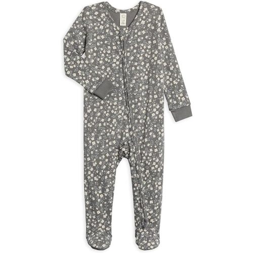 Colored Organics Baby Zip-Up Footed Sleeper with 2-Way Zipper - Newborn Organic Cotton Pajamas
