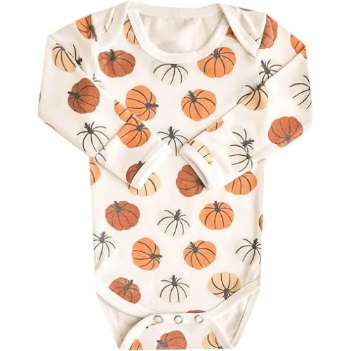 Copper Pearl Long Sleeve Bodysuit Baby: Ultra Soft Baby for Newborns, Boys, and Girls - Stylish, Comfortable, Overlap Shoulders, Premium Knit Fabric - 0-3 Months, Karver
