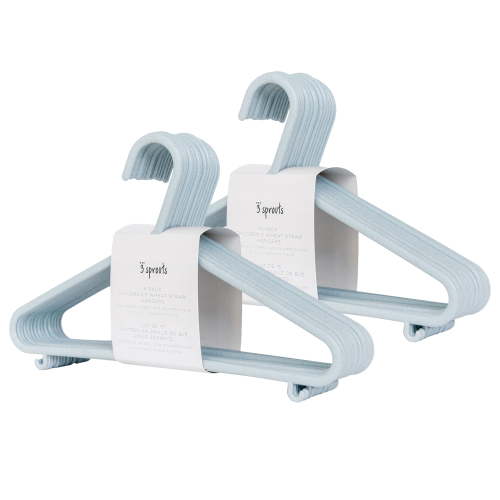 3 Sprouts Baby Wheat Straw Plastic Clothes Hangers - Pack of 30 - Speckled Blue - Walmart.ca
