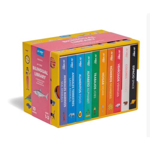 My First Bilingual Library: A Spanish-English Vocabulary Board Book Set of Colors, Numbers, Animals, ABCs, and More (Si Sabo Kids)
