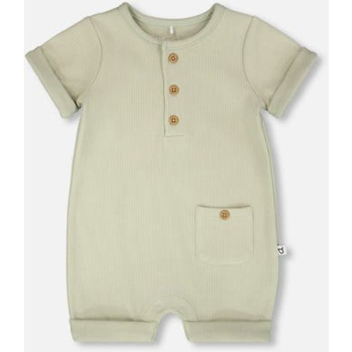 Cotton Rib Short Sleeves Romper, 9M