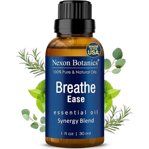 Breathe Essential Oil Blend 30 ml - Breath Easy Essential Oil Sinus Relief - Breathe Ease Essential Oils for Humidifier, Diffuser, Aromatherapy - Nexon Botanics