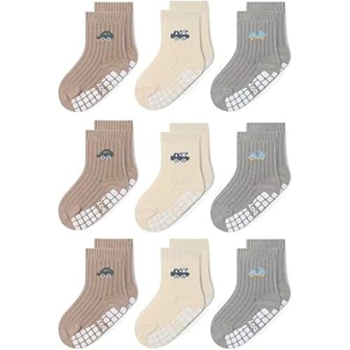 Baby Non Slip Ankle Socks with Grippers for 1-3T