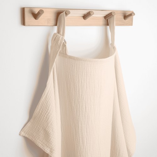 Comfy Cubs Muslin Nursing Cover with Adjustable Neck Strap - Pack of 1, Sand