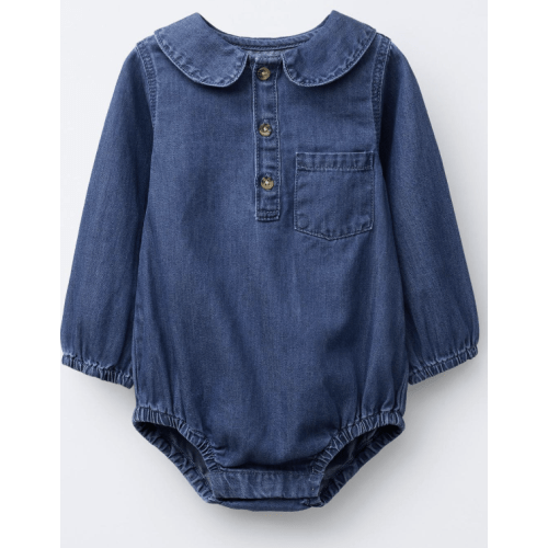 DENIM BODYSUIT - Mid-blue | ZARA United States