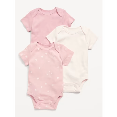 Ruffle-Trim Ribbed Bodysuit 3-Pack for Baby