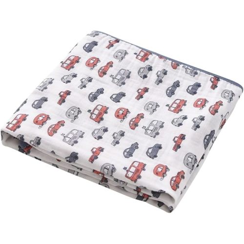 Swaddle Blankets, Baby Wrap for Boys and Girls, Breathable and Lightweight Muslin Receiving Blankets, Registry & Gift, 47 x 47 inches Cars