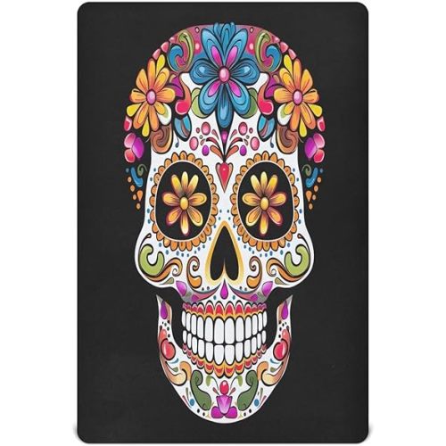 Mexican Sugar Skull Crib Sheets for Boys Girls Pack N Play Sheet Soft Breathable Mini Crib Sheets 39" x 27"