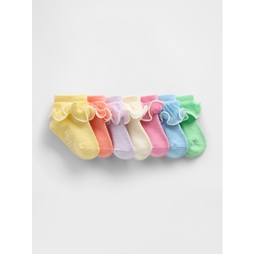 Toddler Ruffle Ankle Socks (7-Pack)