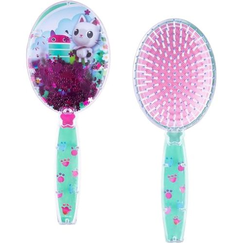 Gabby's Dollhouse Hair Brush with Magical Sparkling Stars Confetti HairBrush - Kids Ages 3+
