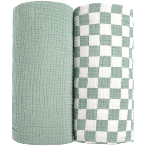lulumoon Muslin Swaddle Blankets for Baby: 100% Cotton Receiving Blankets
