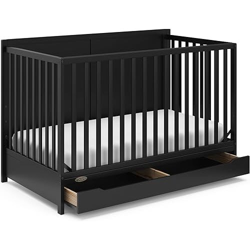 Graco Melrose 5-in-1 Convertible Crib with Drawer - Black