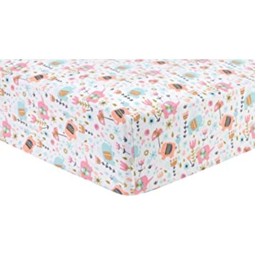 Trend Lab Playful Elephants Deluxe Flannel Fitted Crib Sheet
