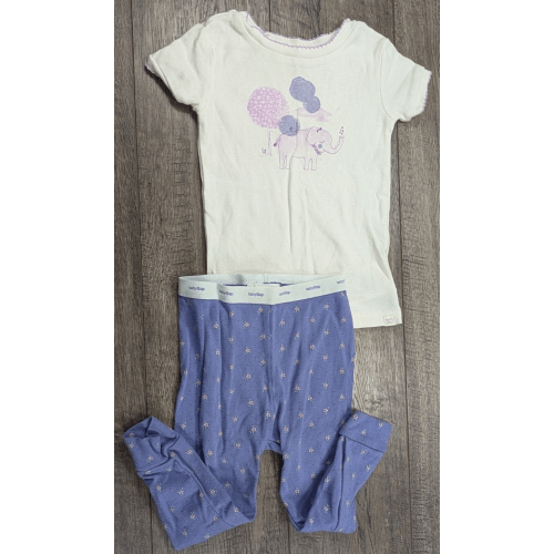 Baby Girl Clothes Gap 18-24 Month 2pc Purple Elephant Pj's Set