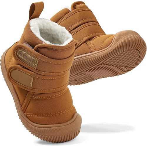 Toddler Snow Boots Double Strap Winter Warm Fur Shoes